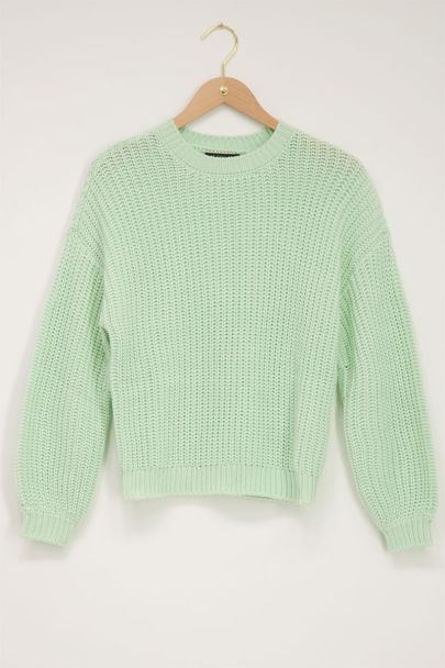 Mint green knit sweater 
