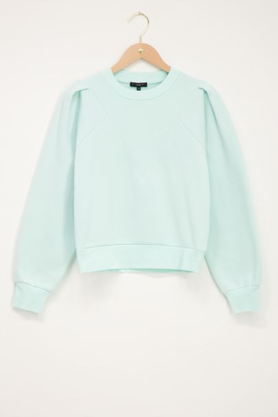 Mintgroene sweater met V shape