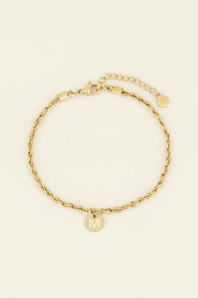 Armband Hanger Letter Goud, Initialen Armband | My Jewellery