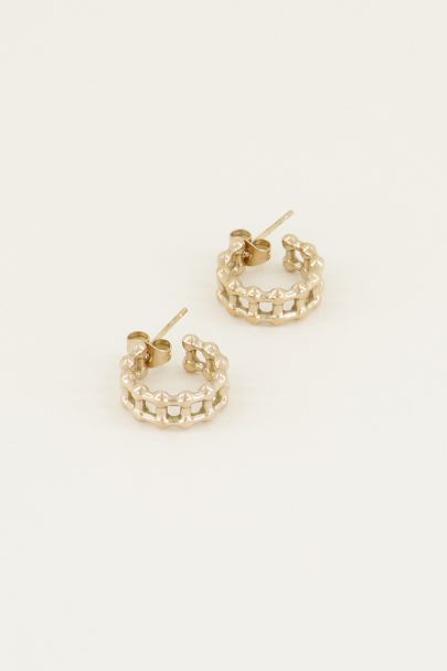 Drop earrings with bubbled pattern | Earring print My Jewellery