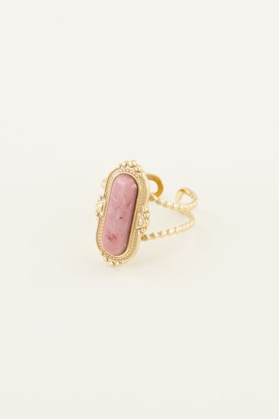 Ring mit rosa Stein 