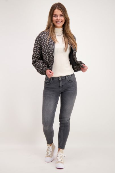 Bomber jacket with star print