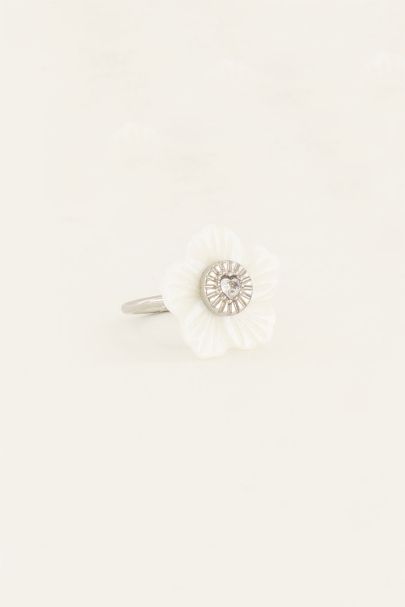 Souvenir ring met grote hibiscus bloem | My Jewellery