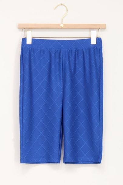 Blue checkered biker shorts | My Jewellery