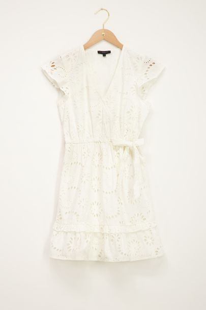 White floral embroidered dress 