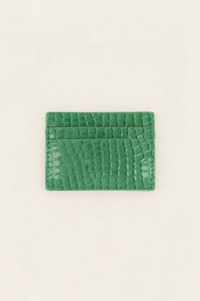 Groene pasjeshouder met croco print | My Jewellery