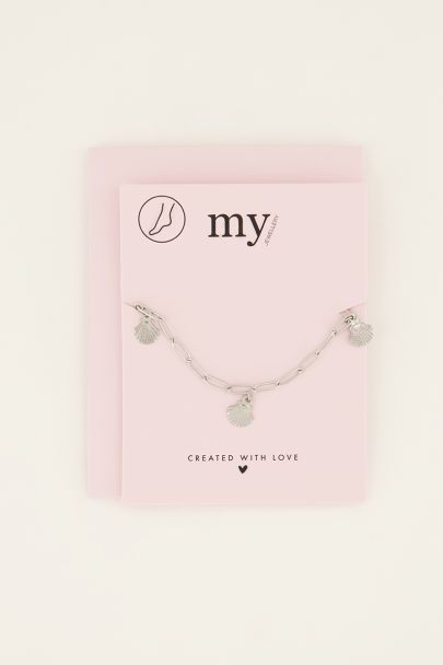 Souvenir shell charms anklet 