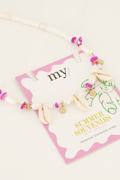 Souvenir seashells & beads necklace 