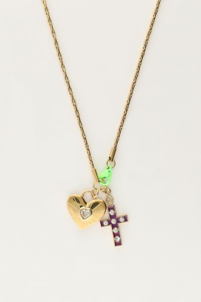 Candy necklace with charms and green clasp | My Jewellery