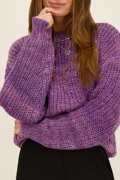 Sweat violet en maille