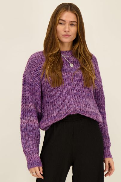 Sweat violet en maille