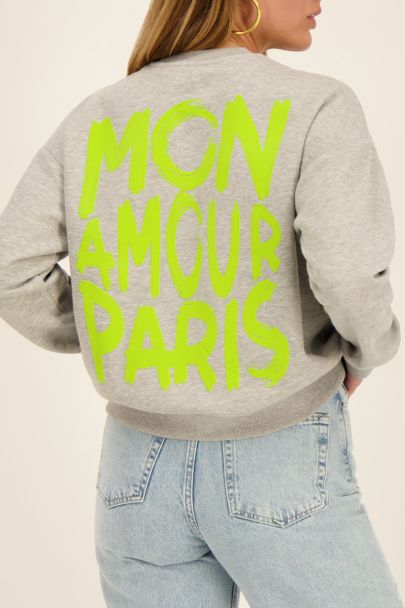 Sweat gris Mon Amour Paris