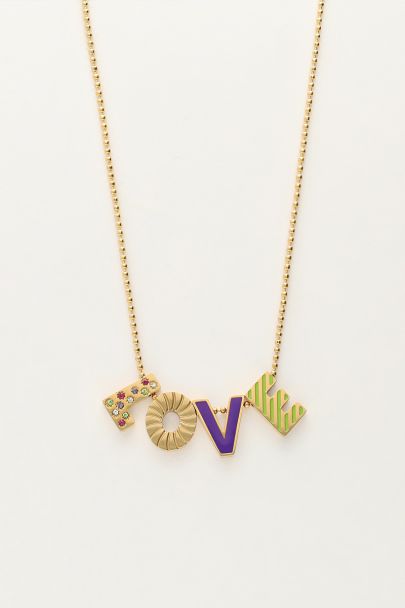 Candy Kette "Love" lila