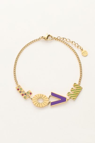 Candy Armband "Love" lila