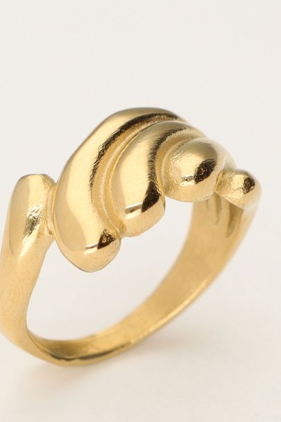 Statement ring with wave structure | My Jewellery
