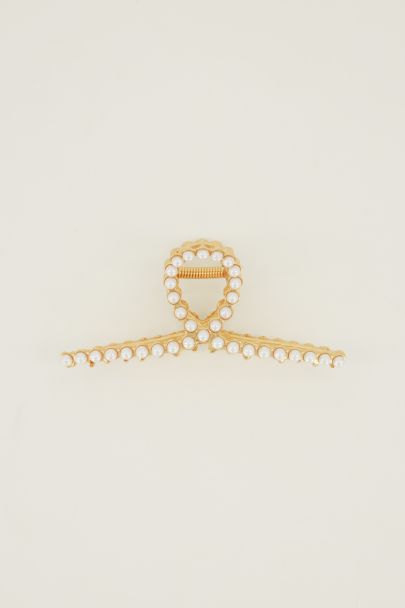 Gold hair clip with pearls | My Jewellery