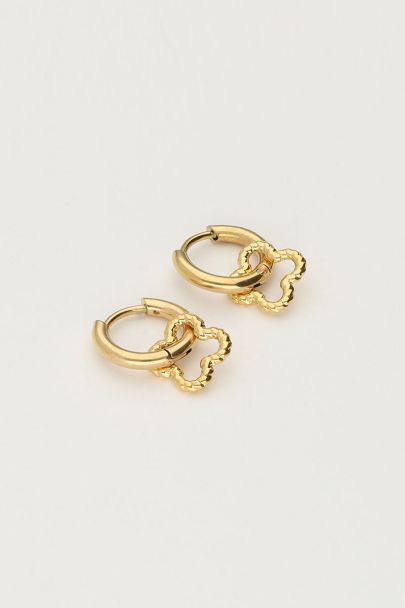 Hoop earrings with small clover | My Jewellery
