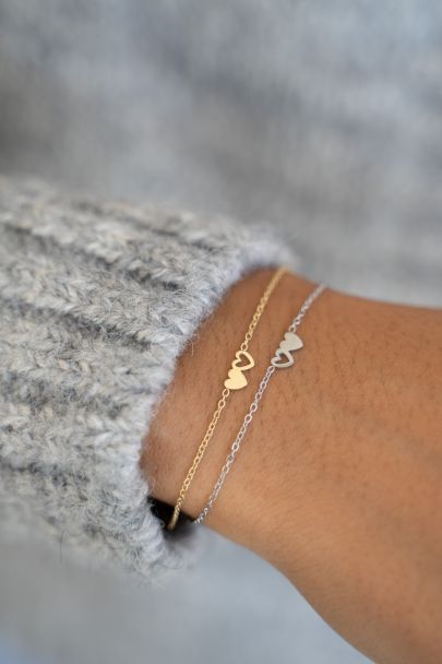 Armbanden set twee hartjes