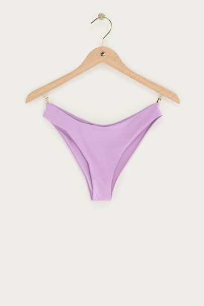 Bas de maillot de bain lilas échancré 