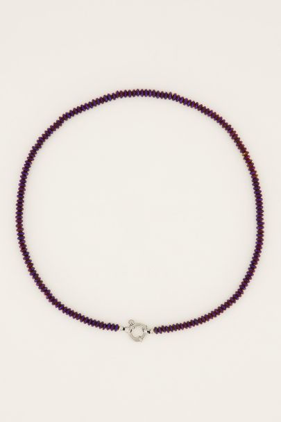 MOOD purple bead necklace