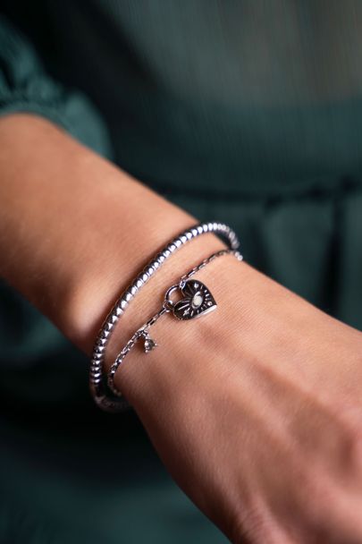 MOOD heart & silver stone bracelet