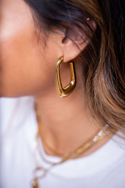 MOOD earrings with chain edge