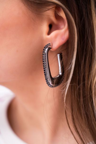 MOOD earrings with black stone