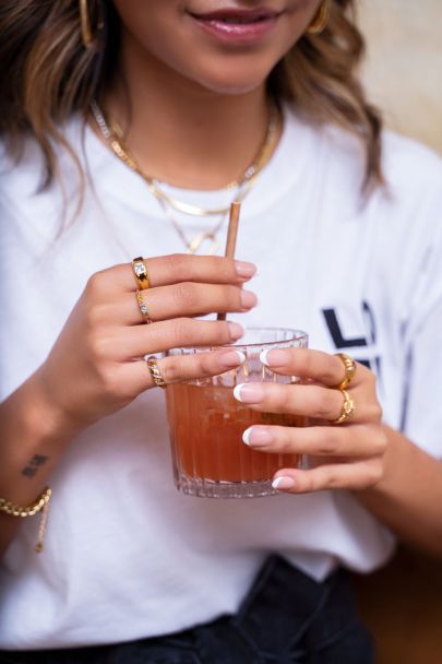 MOOD Ring mit quadratischem transparentem Stein