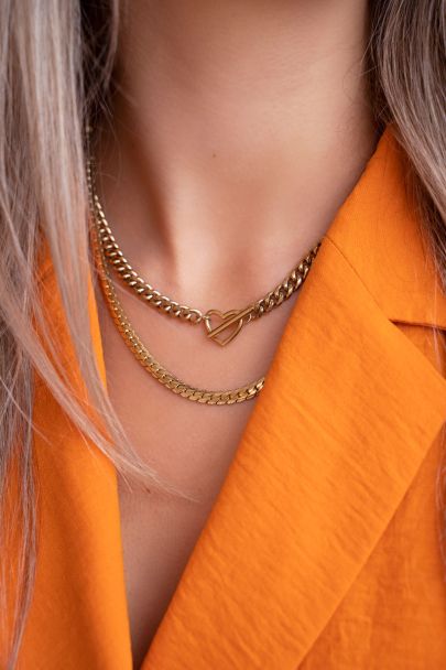 Collier chaîne MOOD avec cœur 