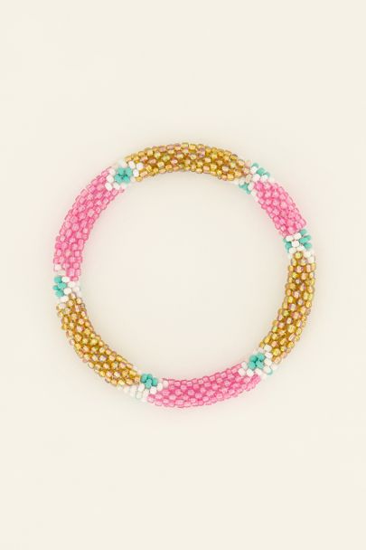 Bracelet with multicoloured beads