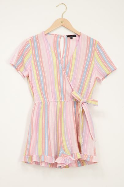 Multicoloured blue detailed playsuit 