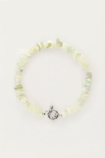 Ocean bracelet with mint green stones