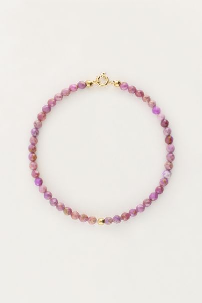 Ocean bracelet with small lilac beads