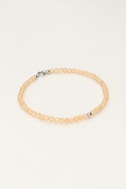 Ocean bracelet with small orange beads