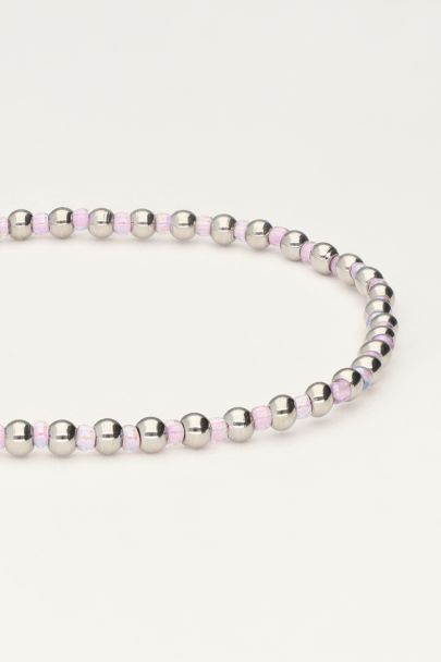 Bracelet Océan élastique avec perles lilas