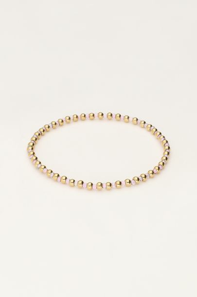 Ocean elastic bracelet with lilac beads | My Jewellery