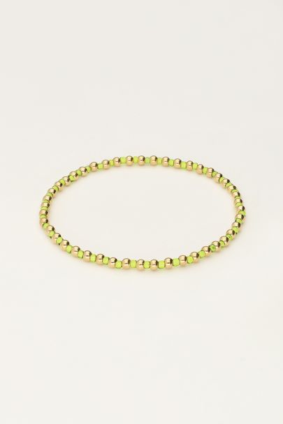 Ocean elastic bracelet with lime beads