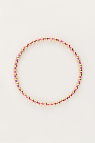 Bracelet Océan élastique avec perles rose 
