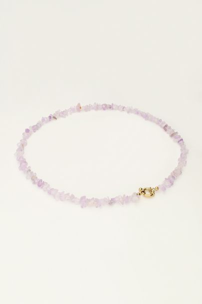 Collier Océan avec pierres lilas 