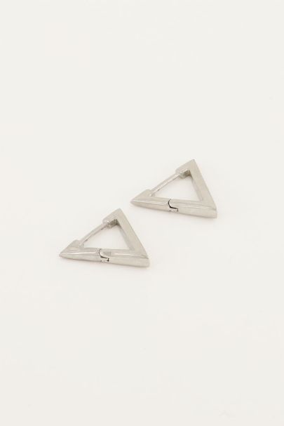 Oorbellen driehoek 16 mm | My Jewellery