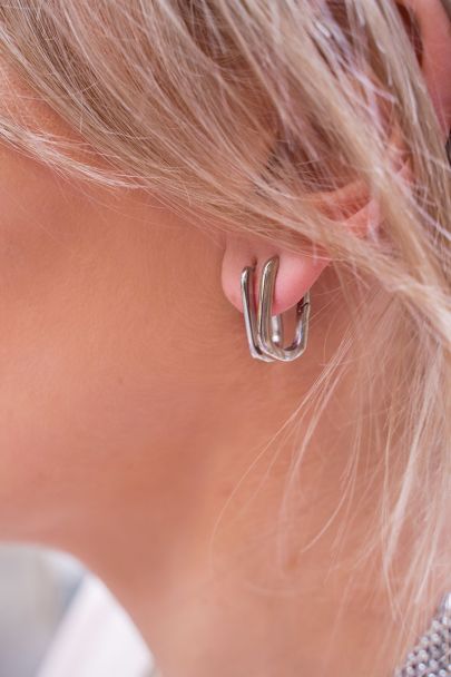 Earrings oval large