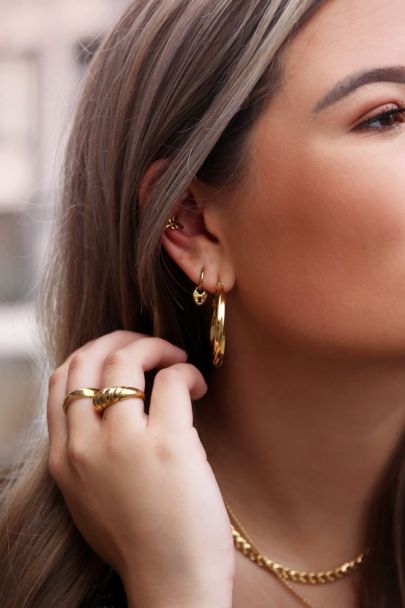 Heart lock earrings