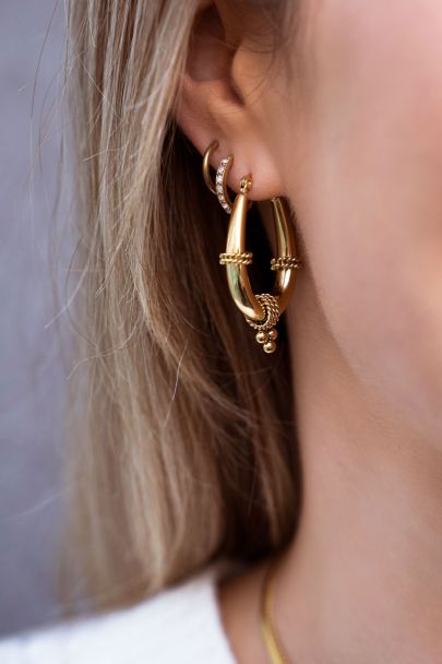 Oval chain earrings