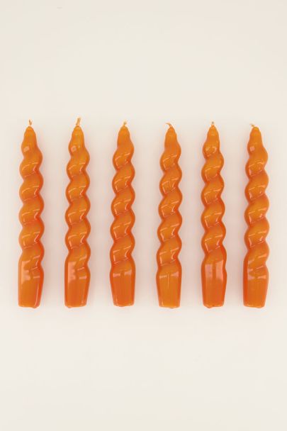 Oranje gedraaide kaarsenset | My Jewellery