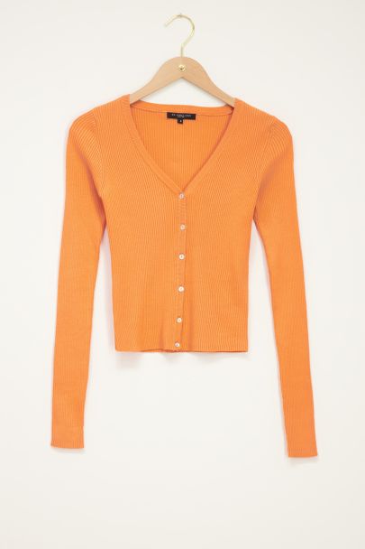 Oranje vest met rib structuur
