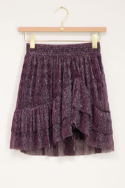 Purple pleated skirt