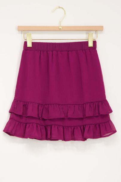 Purple ruffled skirt 
