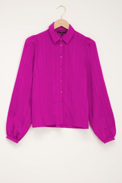 Paarse blouse met verticaal structuur