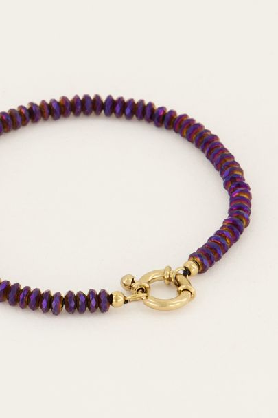 MOOD purple bead bracelet