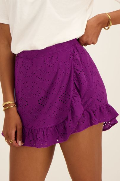 Purple crochet skort